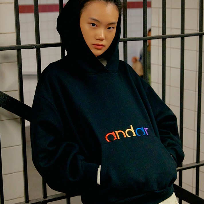 안다르 여성용 미니 기모 후드