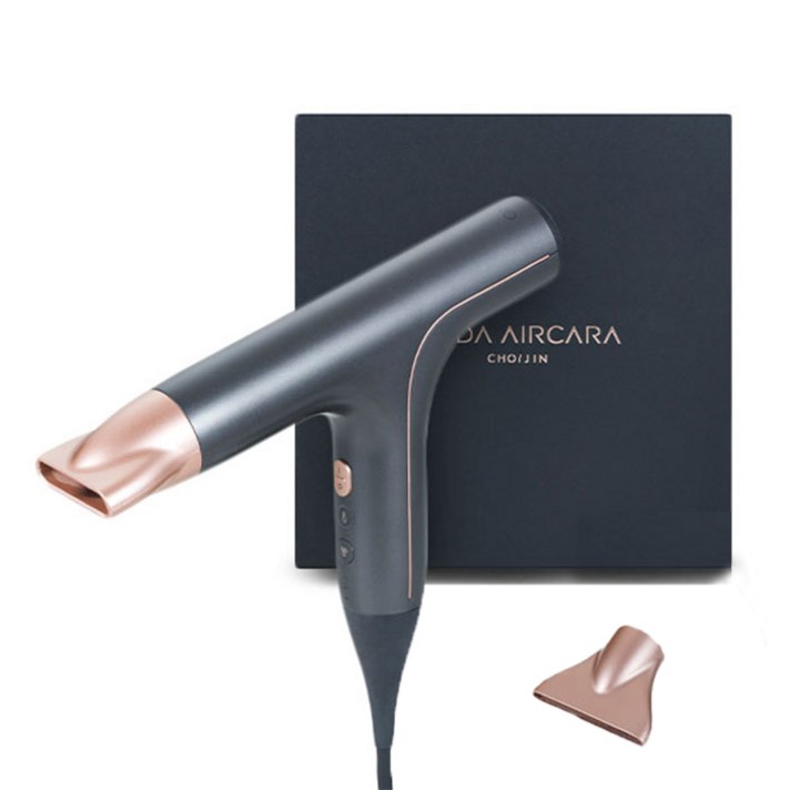 온다 에어카라 전문가용 헤어 드라이어 OBD-D010AGR 1200W + 노즐 2종, 그레이