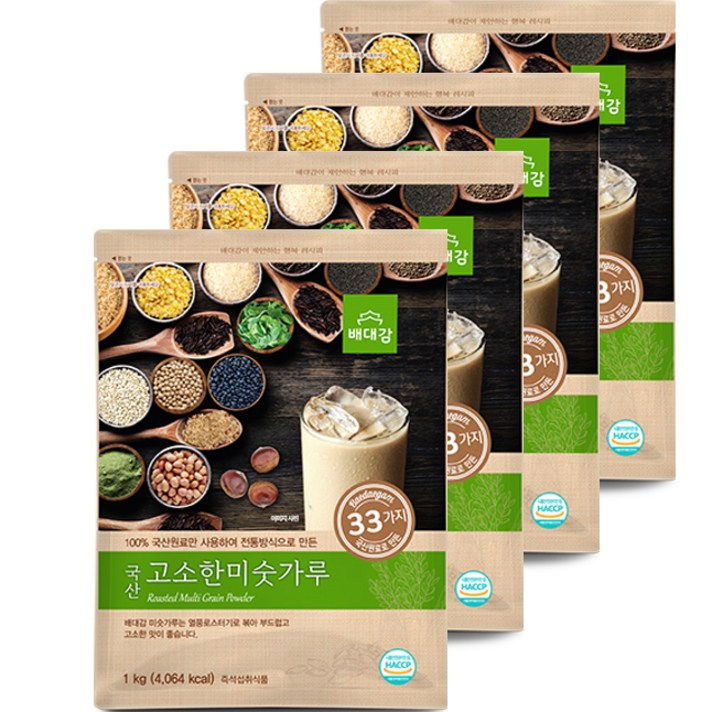 배대감 국산 고소한 33곡 미숫가루, 4개, 1kg