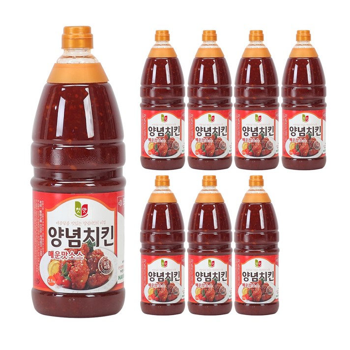 첫맛 양념치킨 매운맛 소스, 2.1kg, 8개