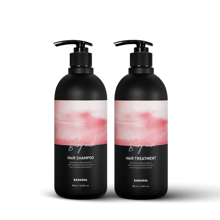 바나날 샴푸 앤 트리트먼트 세트 베이비 머스크, 1세트