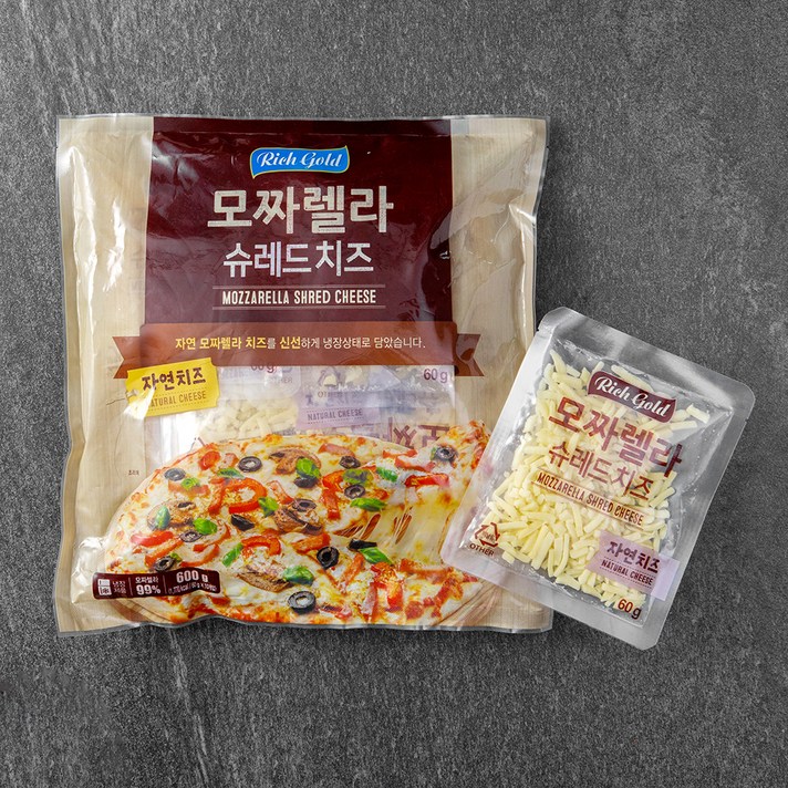 리치골드 모짜렐라 슈레드 치즈, 600g, 1개