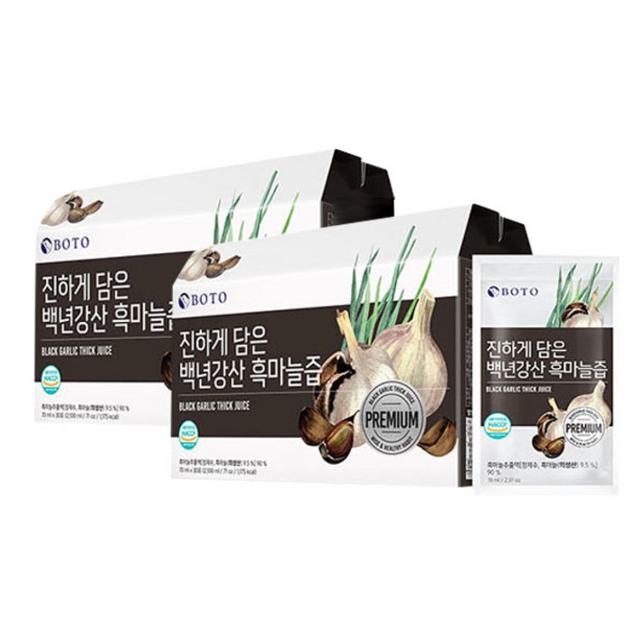 보뚜 진하게 담은 백년강산 흑마늘즙 30p, 2100ml, 2개