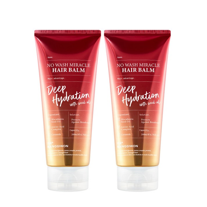 닥터방기원 노워시 미라클 헤어 밤, 200ml, 2개
