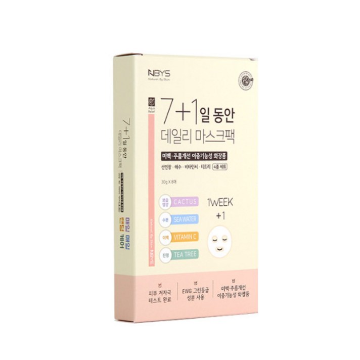 엔바이스 데일리 마스크 팩 4종 x 2p 세트, 1세트