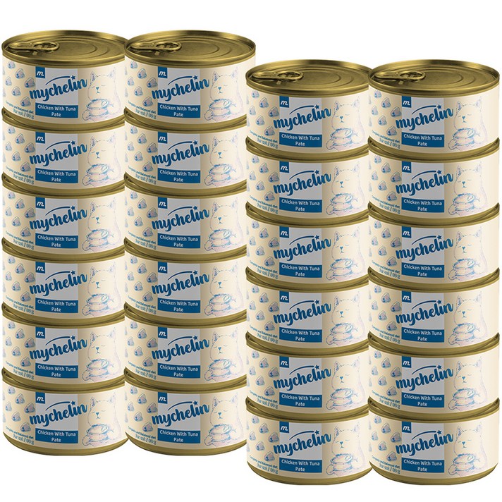 마이베프 전연령용 마이슐랭 고양이 참치 파테 습식캔, 닭참치, 80g, 24개 마이베프 전연령용 마이슐랭 고양이 참치 파테 습식캔, 닭참치, 80g, 24개