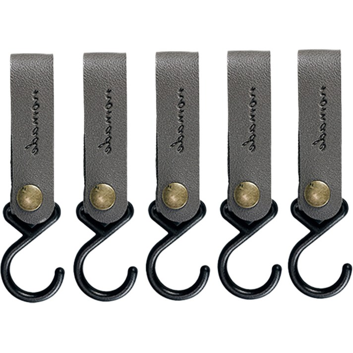 노마드 스트랩 가죽 후크 싱글 N-796 5p, 그레이(N-7963)