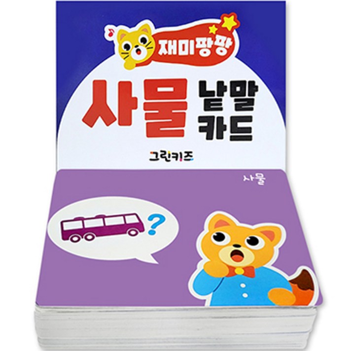 재미팡팡 낱말카드 : 사물, 그린키즈