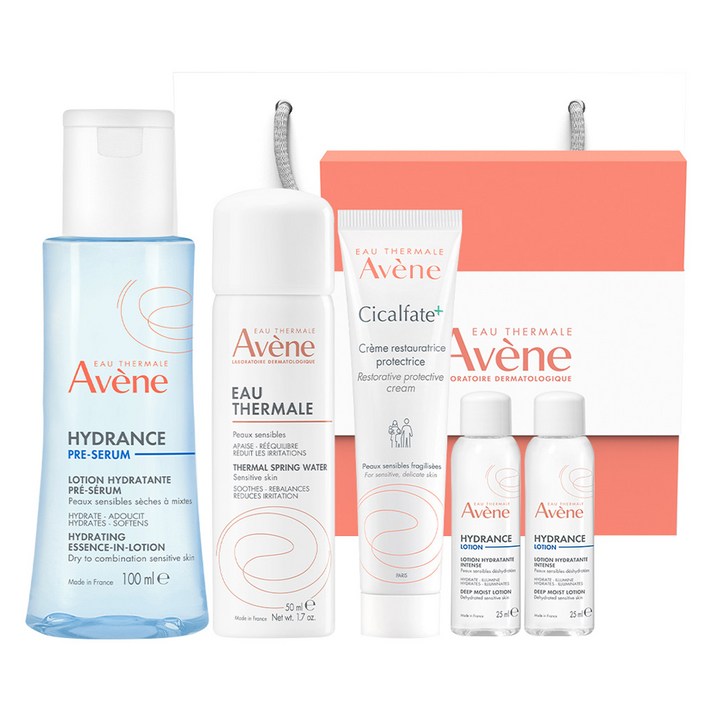 아벤느 수분 진정 스킨 케어 미스트  토너  크림  로션 2p  쇼핑백 세트