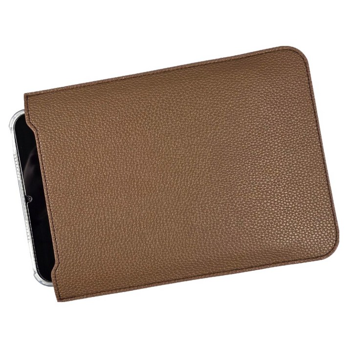 BOHO 텍스처드 가죽케이스, 브라운, 1개