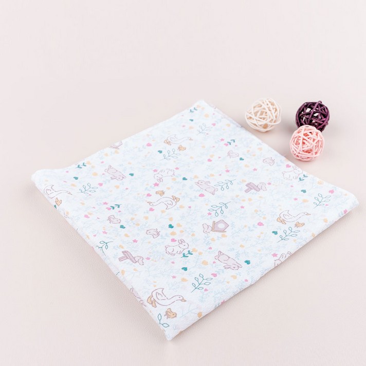 한스네이처 신생아용 캐릭터 가제 엠보 손수건 10p