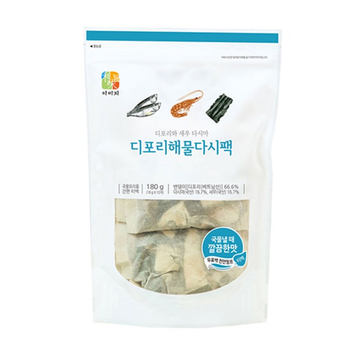석하 진한 국물용 디포리 해물 다시팩 10p, 1개, 180g