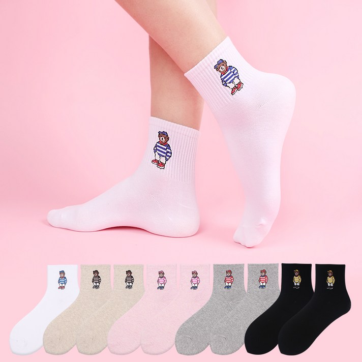 두발로 여성용 베어 카바양말 10켤레