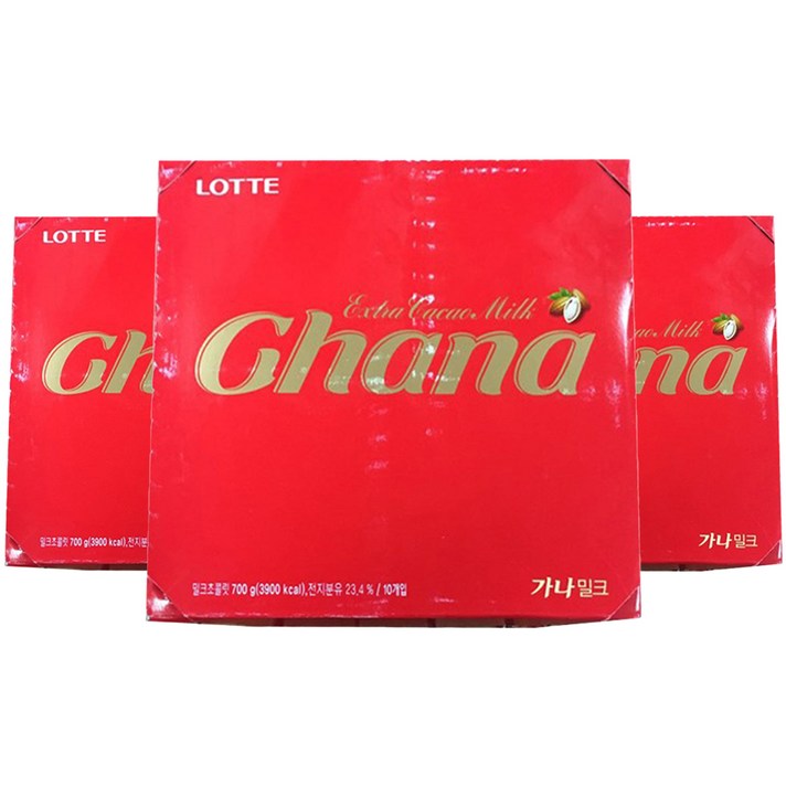  롯데제과 가나 밀크 초콜릿, 70g, 30개 