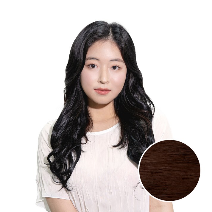 벨리음 똑딱이 붙임머리피스 롱 내추럴 웨이브, RB (레드브라운), 5피스