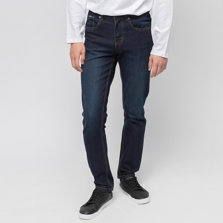 캐럿 남성용 스트레치 슬림 스트레이트 워싱 청바지