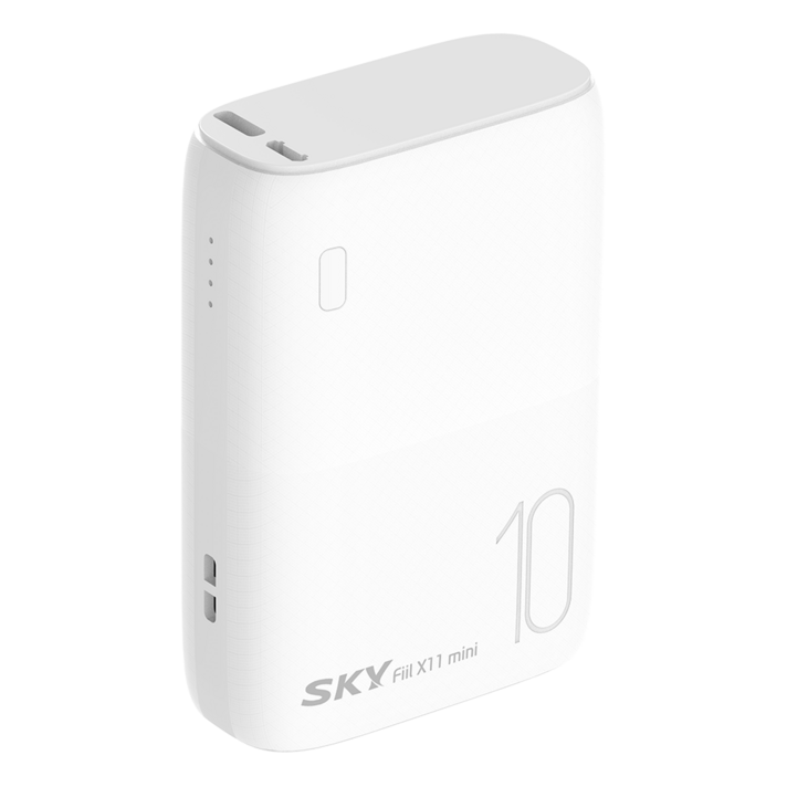 스카이 필 X11 미니 보조 배터리 10000mAh C타입 화이트 SKY-X11PD