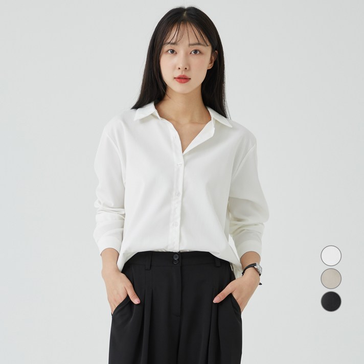
                                                        캐럿 여성 소프트터치 레귤러핏 셔츠 블라우스
                                                    