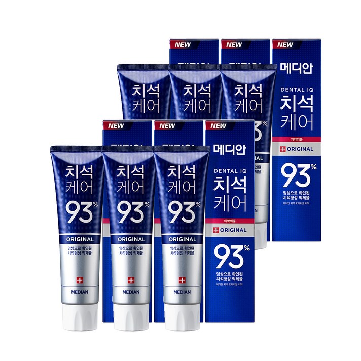  메디안 치석케어 오리지널 치약, 120g, 6개 
