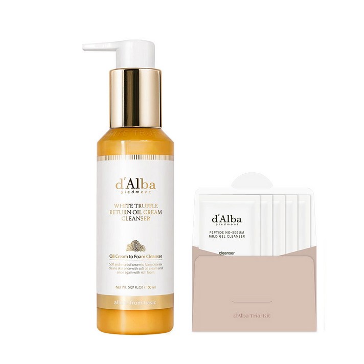 달바 화이트 트러플 리턴 오일 크림 클렌저 150ml + 15ml 세트, 1세트