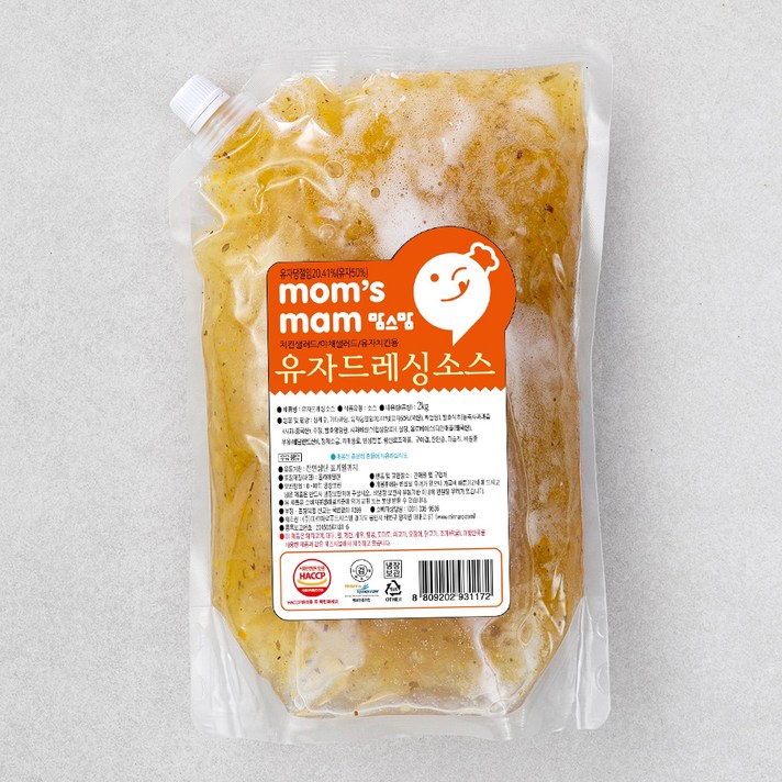 맘스맘 유자드레싱, 2kg, 1개