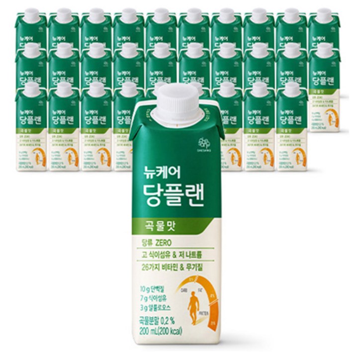  뉴케어 당플랜 곡물맛 당뇨환자영양식, 200ml, 30개 