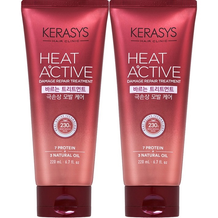 
                                                        케라시스 히트 액티브 극손상 바르는 트리트먼트, 220ml, 2개
                                                    