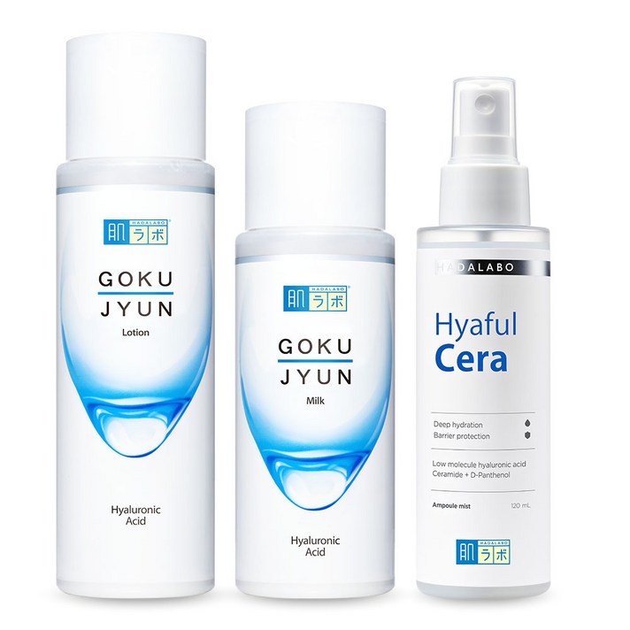 하다라보 고쿠쥰 로션 + 밀크 + 히아풀 앰플 미스트 세트, 1세트