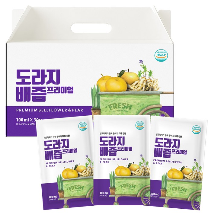  물없이 통째로 만든 도라지배즙 프리미엄, 3000ml, 1박스 