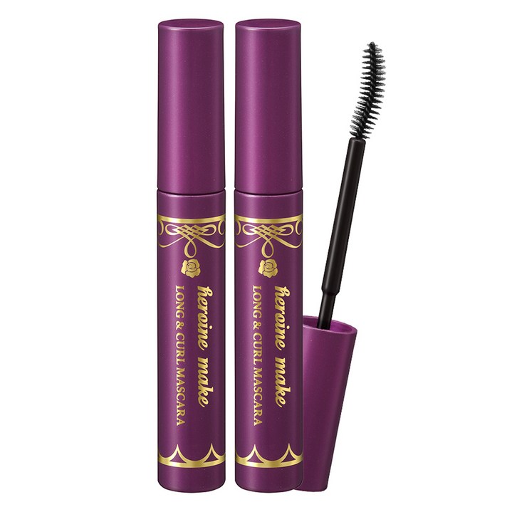 키스미 히로인메이크 롱앤컬 마스카라 EX 6g, 딥블랙, 2개