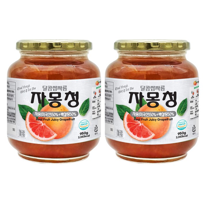 견과공장 자몽청, 950g, 2개