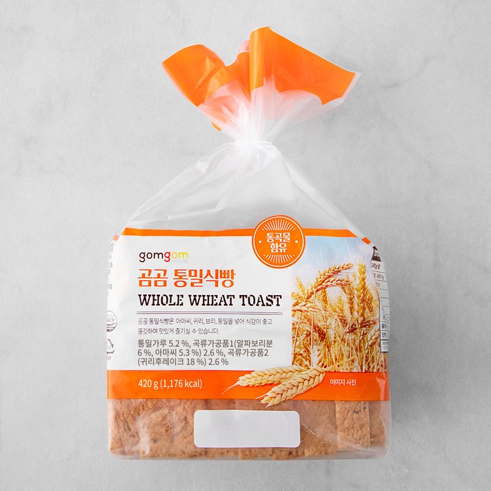 
                                                        곰곰 통밀식빵, 420g, 1개
                                                    