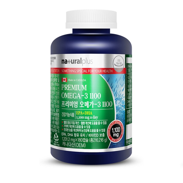 내츄럴플러스 프리미엄 오메가3 1100, 216.216g, 1개