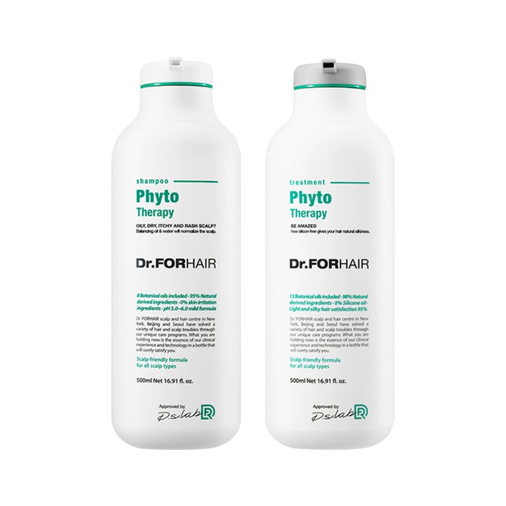 닥터포헤어 피토테라피 두피샴푸 500ml + 트리트먼트 500ml, 1세트, 1000ml