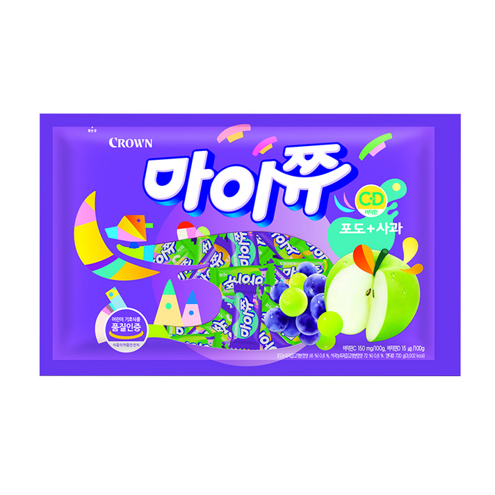 마이쮸 츄잉캔디 포도 사과, 720g, 1개