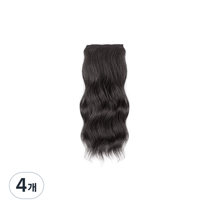  레인보우 머리 숱 많아보이는 부분가발 피스형, 갈색 35cm, 4개 