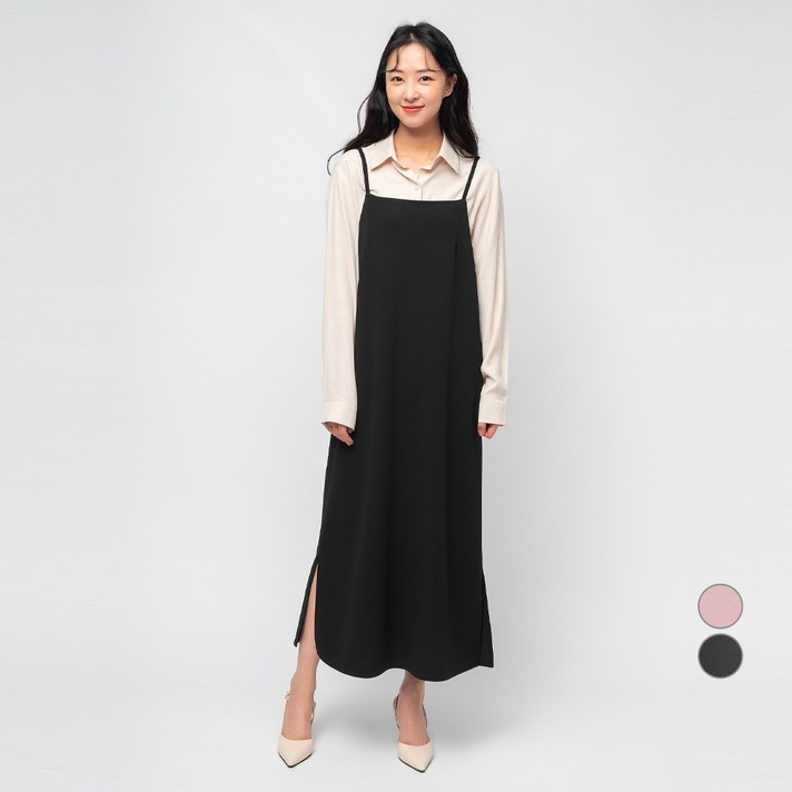 
                                                        캐럿 여성 뷔스티에 옆트임 끈 원피스
                                                    