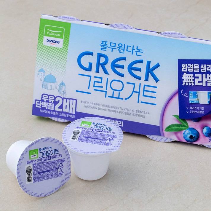 다논 그릭 블루베리, 95g, 8개입