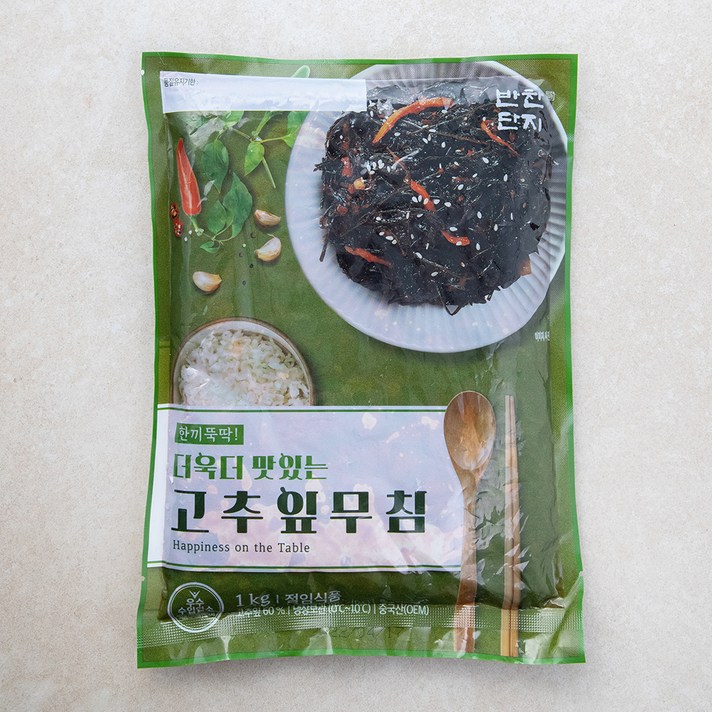 
                                                        반찬단지 고추잎무침, 1kg, 1개
                                                    