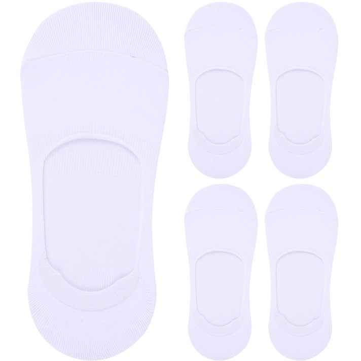 두발로 남성용 안벗겨짐 이중밴드 페이크삭스 5켤레