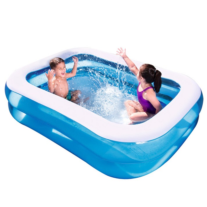 베스트웨이 고급사각 물놀이 에어 풀장 BW 54005, 혼합색상