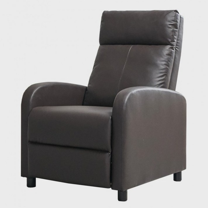 에보니아 1212 1인 리클라이너 소파의자 방문설치, 브라운