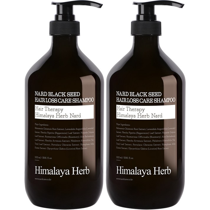부케가르니 나드 블랙시드 탈모 샴푸, 2개, 1000ml