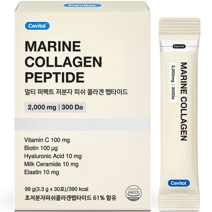 
                                                        세비톨 멀티 퍼펙트 저분자 피쉬 콜라겐 펩타이드, 3.3g, 30개
                                                    