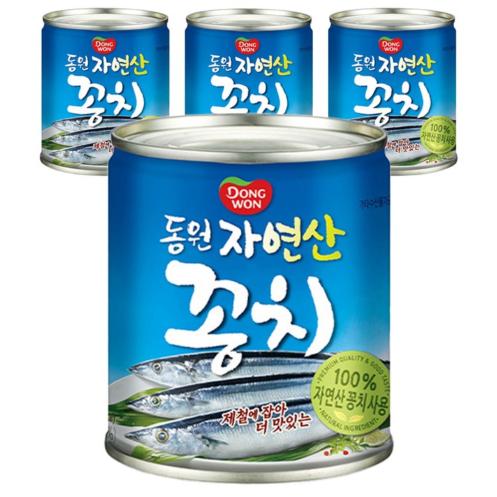 동원 꽁치 원터치 통조림, 230g, 4개