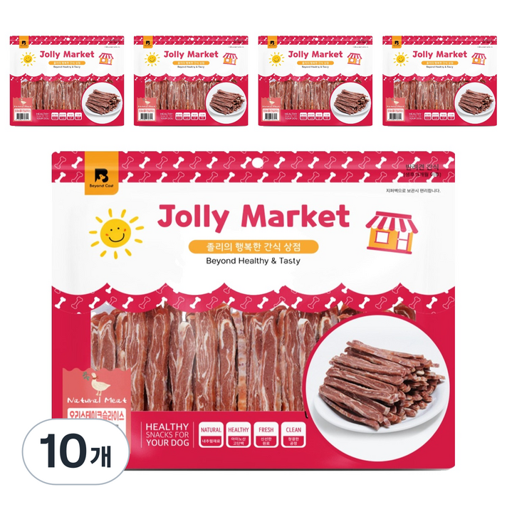졸리마켓 강아지 간식, 오리맛, 300g, 10개
