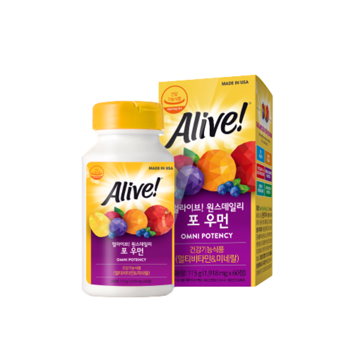 얼라이브 원스데일리 포 우먼 멀티 비타민, 60정, 1개