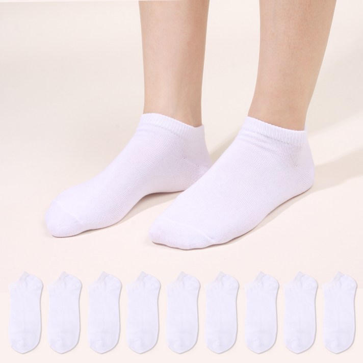 두발로 여성용 노멀 스니커즈 양말 10켤레