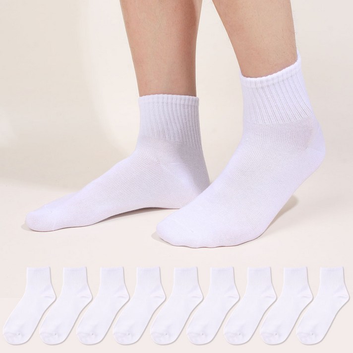 두발로 남성용 학생 카바 양말 10켤레