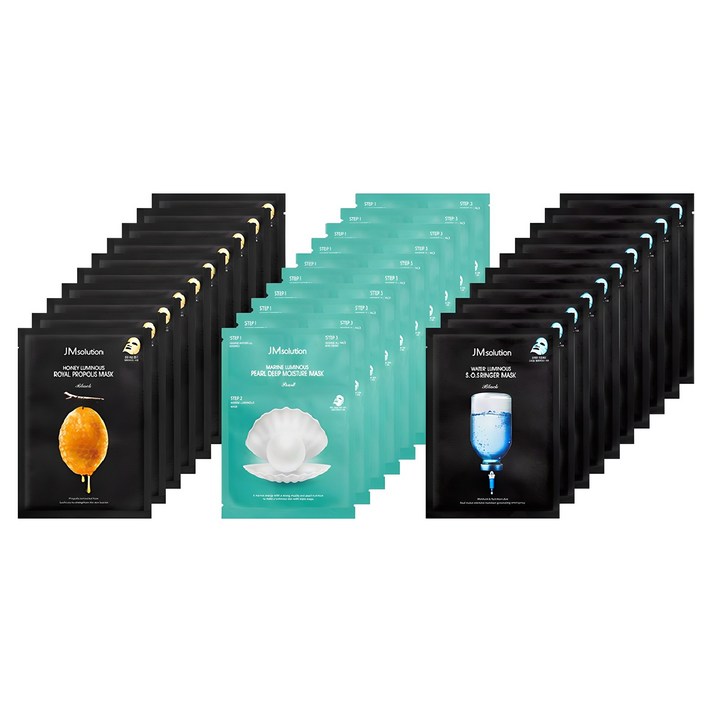 제이엠솔루션 마스크팩 꿀광 10p  링거 물광 10p  청광 10p 세트, 30개입, 1개